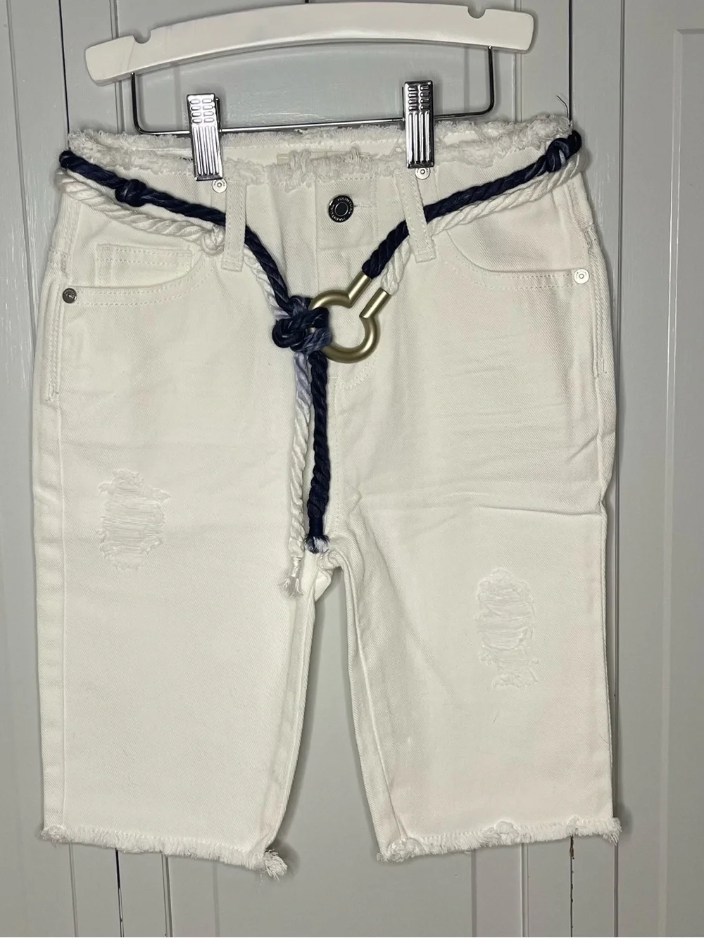 Habitual Girl White High-Rise Bermuda Shorts